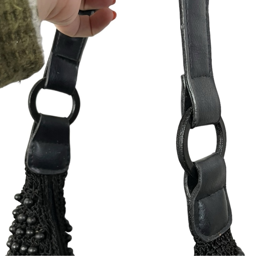 Black Beaded Shoulder Bag - Picture 6 of 7